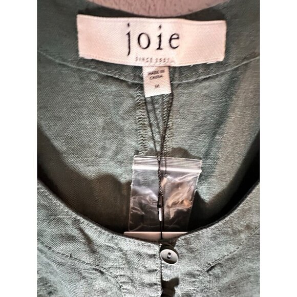 Joie Priya Waist Linen Romper in Jungle Green Size M Resort Wear Casual NWT - Picture 8 of 12